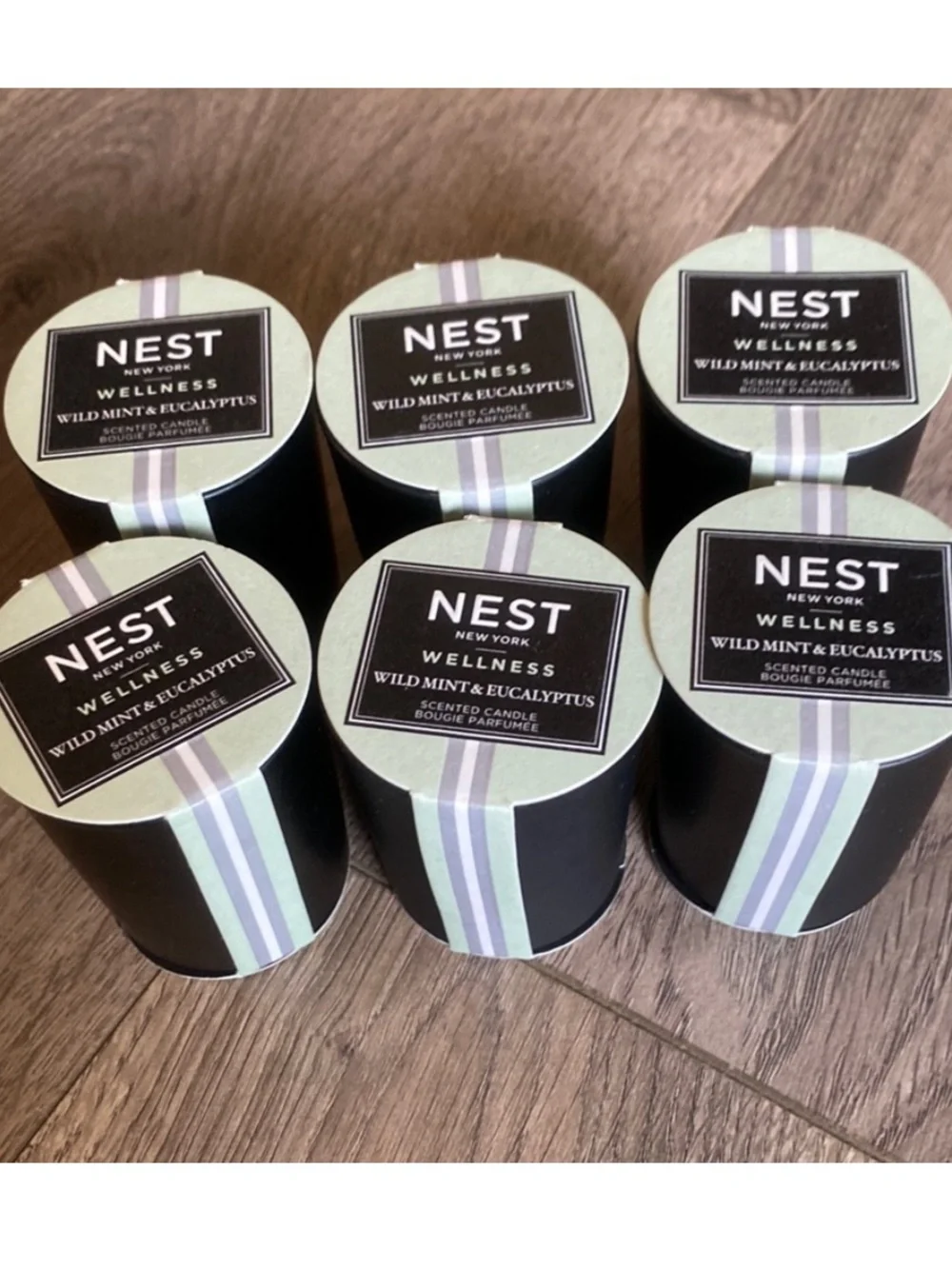 Nest New York Fragrance 6 Wellness Petite Votive Candles Wild Mint & Eucalyptus